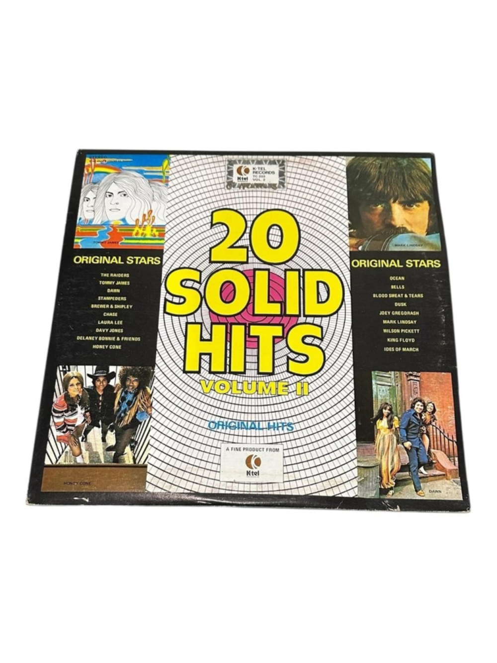 Vintage 20 Solid Hits Vol. 2 Vinyl LP K-Tel Rock Pop Compilation Black Canada